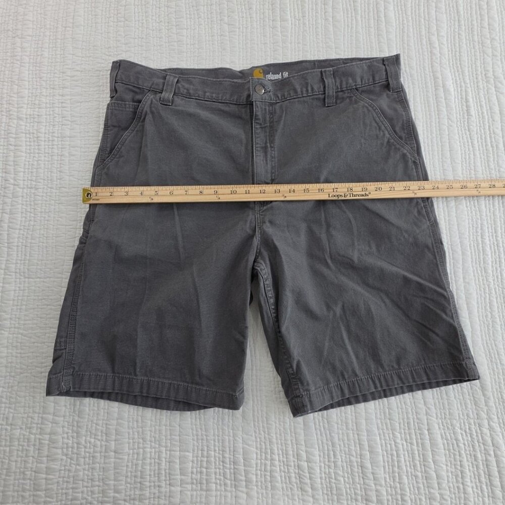 Carhartt Relaxed Fit Shorts Mens 40 Grau Stretch Classic 10" Inseam 102514-039 - Picture 13 of 16
